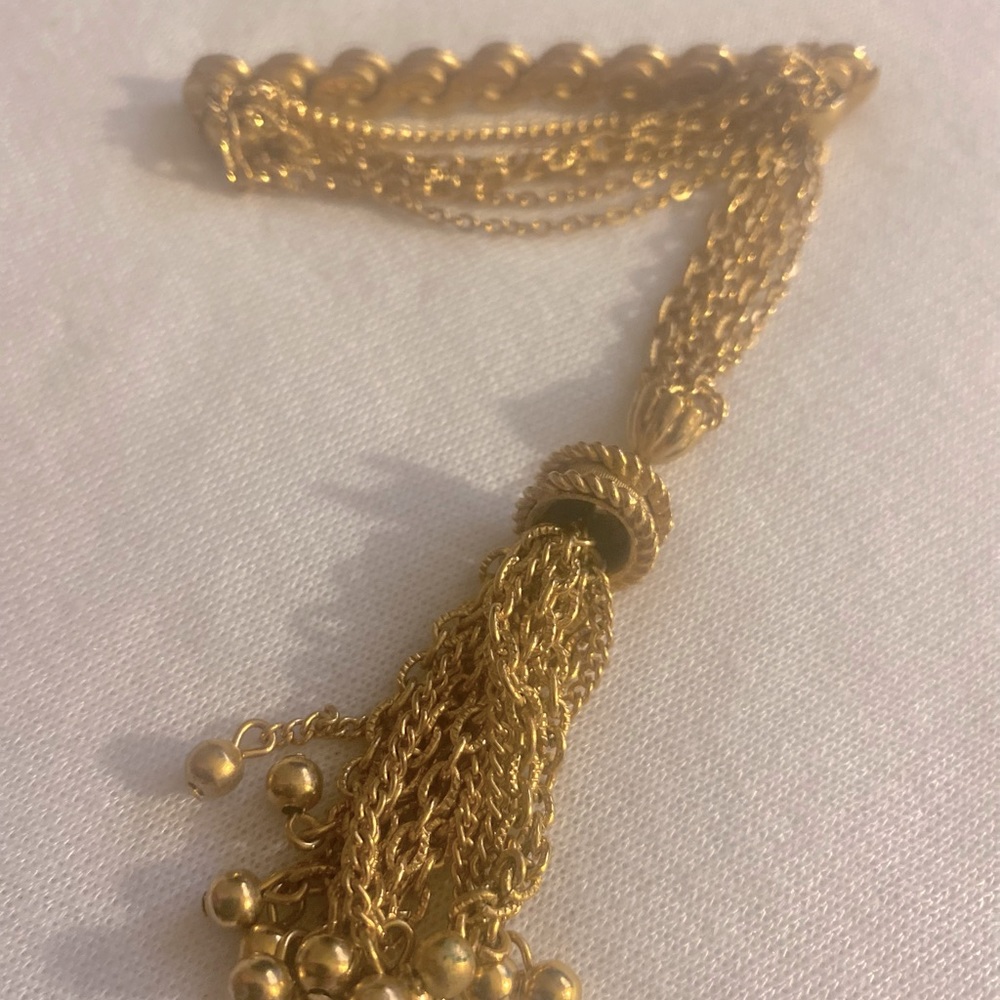 Gold vintage brooch, gold heavy metal